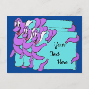 Message Octopus Tecknad DIY-vykort Vykort