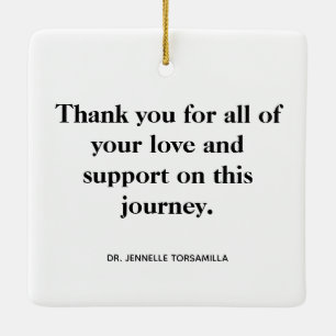 Message Tack Photo PhD Studenten Julgransprydnad Keramik
