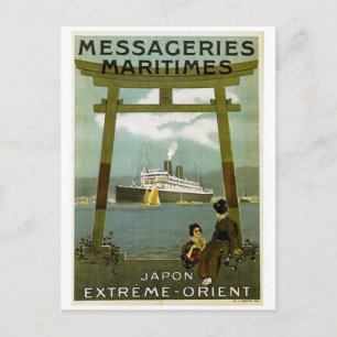 Messageries Maritimes Japon Extreme Orient Vykort