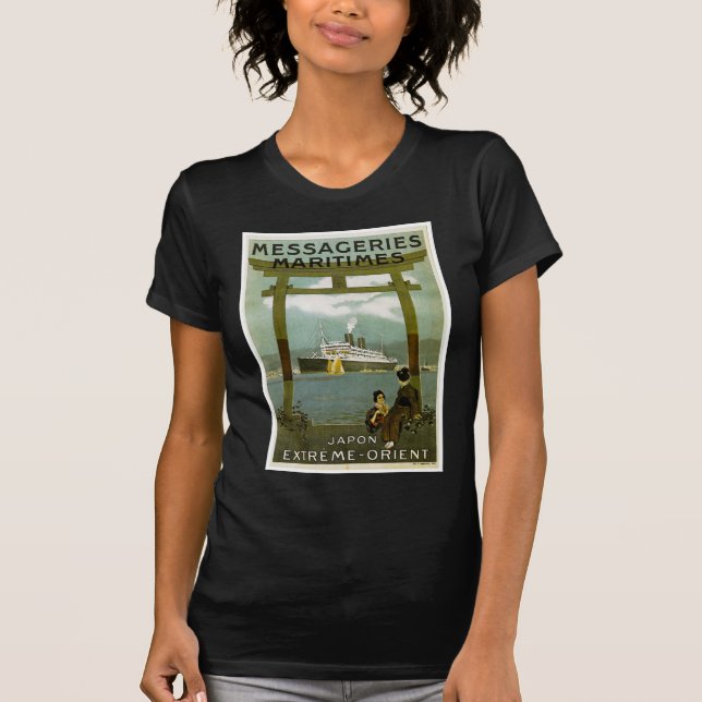 Messageries Maritimes Japon ytterlighet Orient Tee (Framsida)