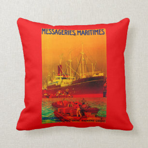 Messageries Maritimes vintage PosterEurope Kudde