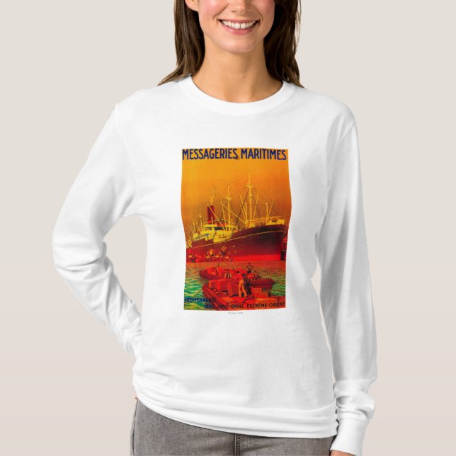 Messageries Maritimes vintage PosterEurope Tröja (Framsida)