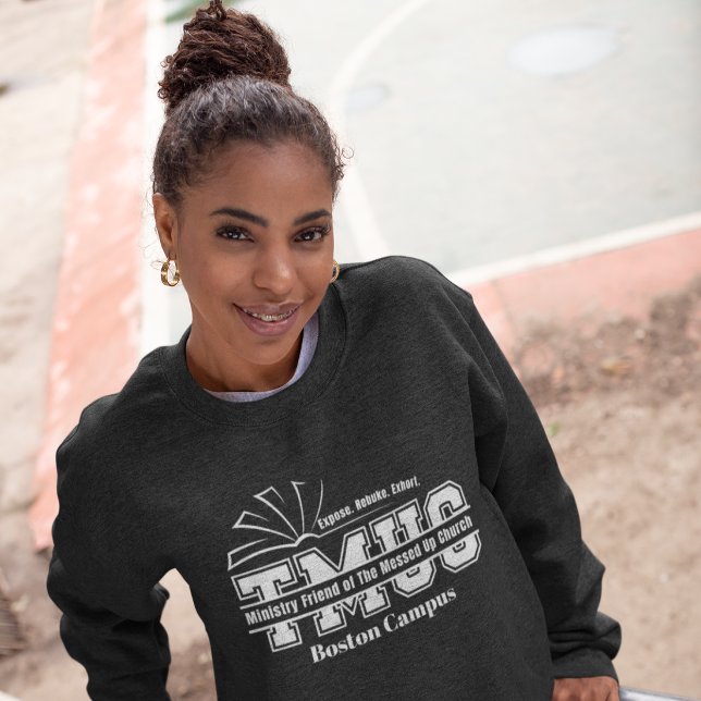 Messed Up Church Dam dams Varsity Grå Campus T Shirt (Skapare uppladdad)