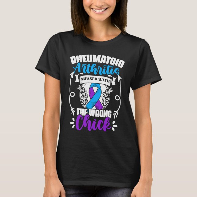 Messed Wrong Chick Ribbon Rheumatoid Arthritis Awa T Shirt (Framsida)