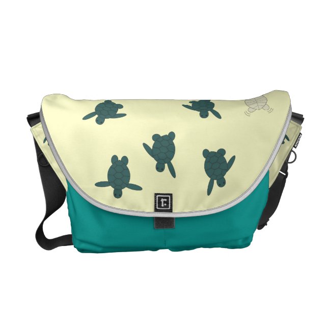 Messenger bag för babyhavssköldpadda (Framsidan)