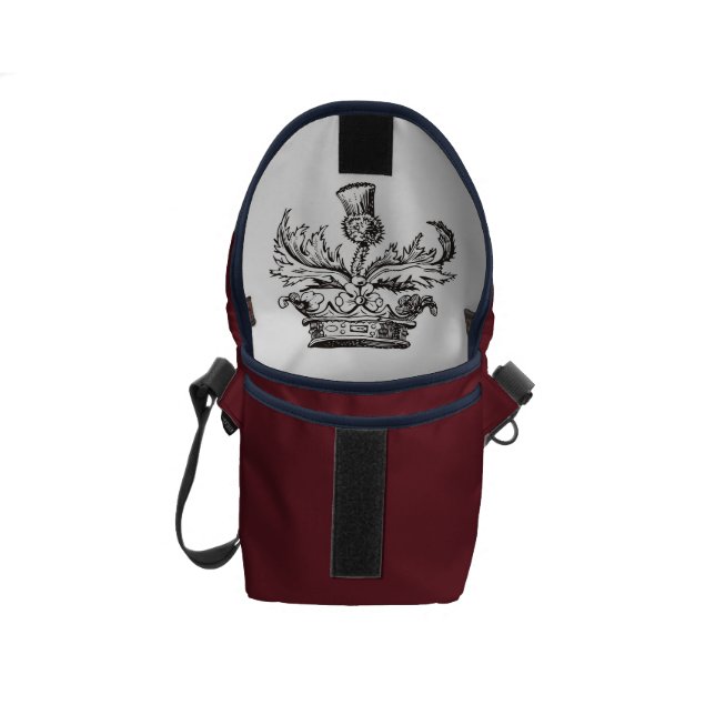 Messenger bag för Thistlevapensköldkortkort (Framsidan Öppen)