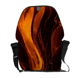 Messenger bag i elegant orange och svart