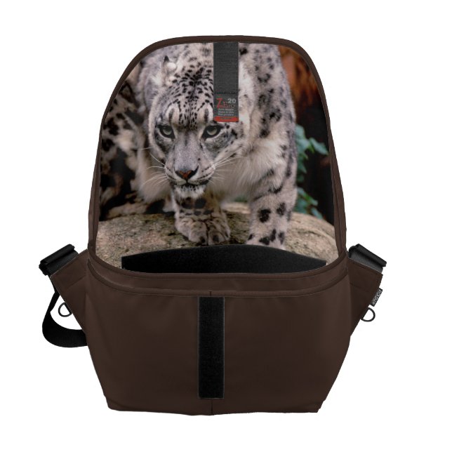 Messenger bagsnöleopard kurir väska (Framsidan Öppen)