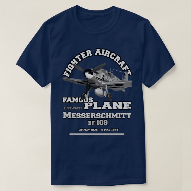 Messerschmitt BF109 Tyskt stridsflygplan (WW2) T Shirt (Design framsida)