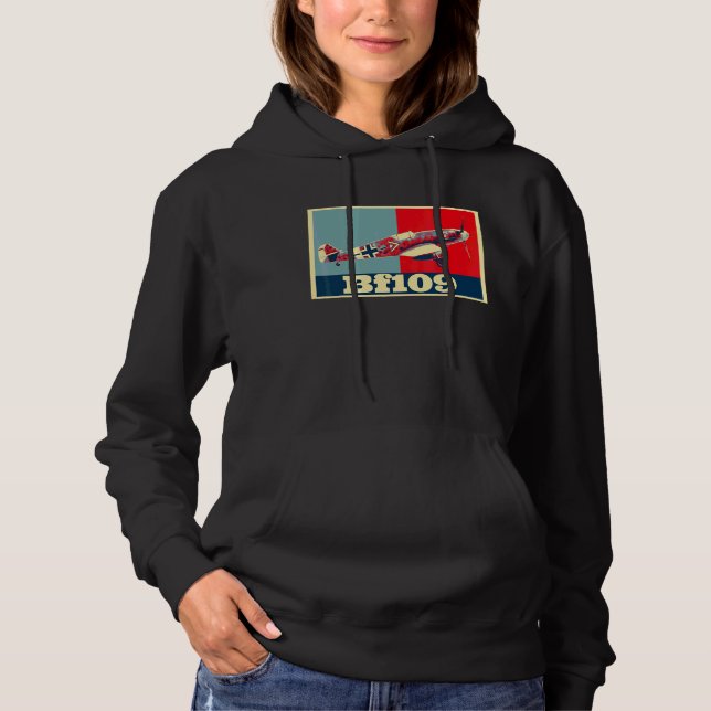 Messerschmitt Bf109 WW2 Militärt Fighter Flygplan  T Shirt (Framsida)