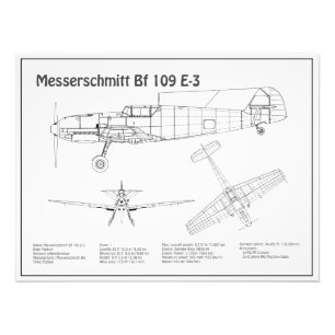 Messerschmitt Bf 109 - Flygplan BD Fototryck