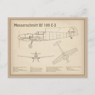 Messerschmitt Bf 109 - Flygplan SD Vykort