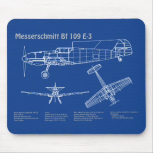 Messerschmitt Bf 109 - Flygplanets blåkopia AD Musmatta
