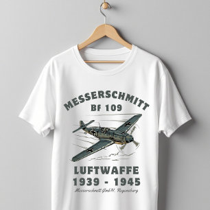 Messerschmitt Bf 109 Luftwaffe WWII-jaktplan T Shirt