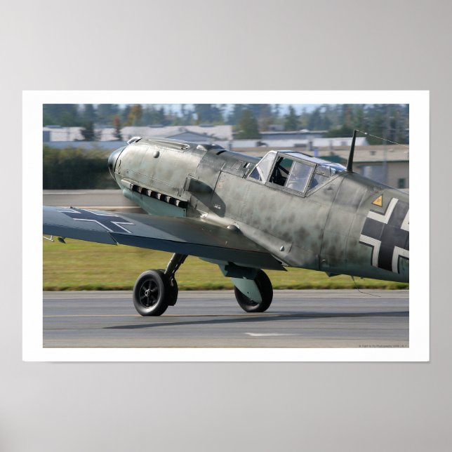 Messerschmitt Bf-109E-3 Emil Poster (Framsidan)