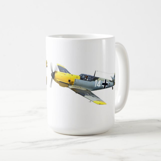 Messerschmitt Bf.109E "White 14" Kaffemugg (Framsida höger)