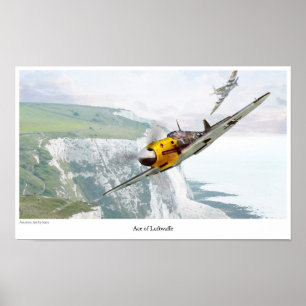 Messerschmitt för flygkonstaffisch "Bf 109", Poster