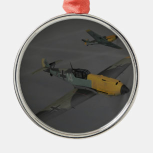 Messerschmitt ME109 Julgransprydnad Metall