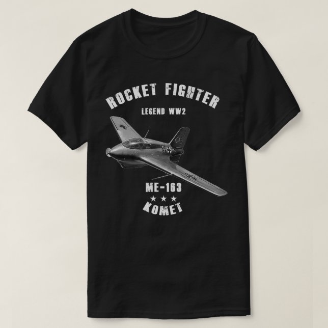 Messerschmitt Me 163 Komet Military Rocket Fighter T Shirt (Design framsida)