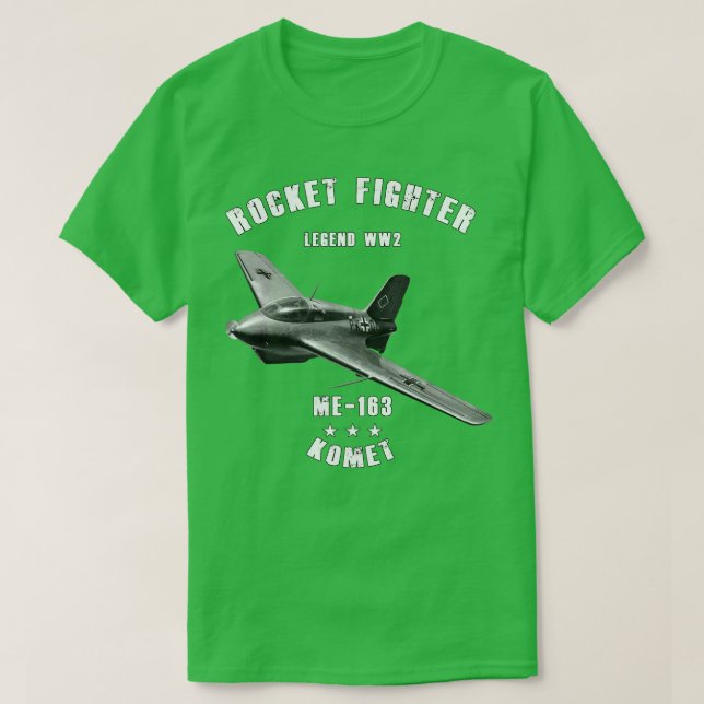 Messerschmitt Me 163 Komet Military Rocket Fighter T Shirt (Design framsida)