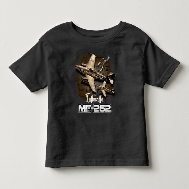 Messerschmitt ME-262 Luftwaffe Aircraft T Shirt (Framsida)
