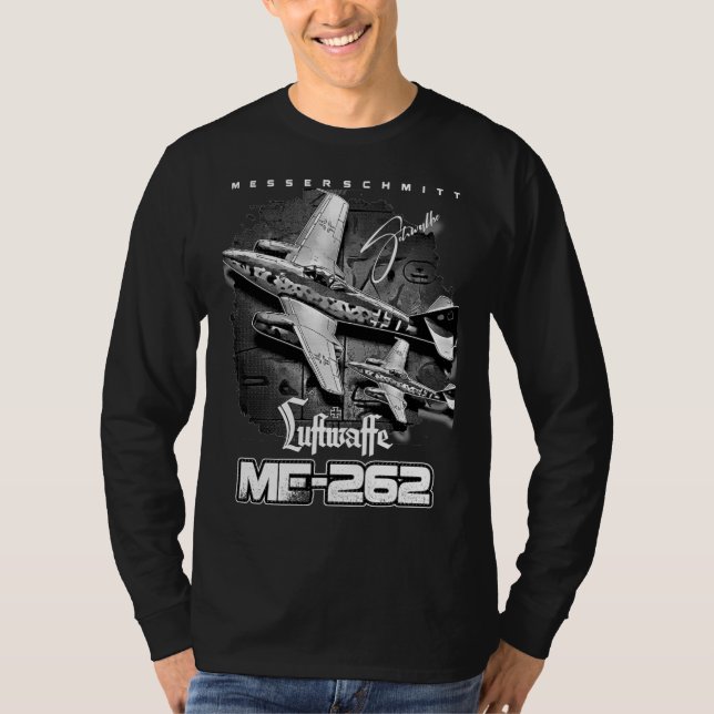 Messerschmitt ME-262 Luftwaffe Aircraft T Shirt (Framsida)