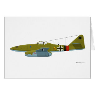 Messerschmitt Me-262 svala Hälsningskort