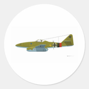 Messerschmitt Me-262 svala Runt Klistermärke