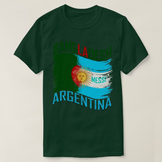 Messi argentina fläkt bangladesh t shirt (Design framsida)