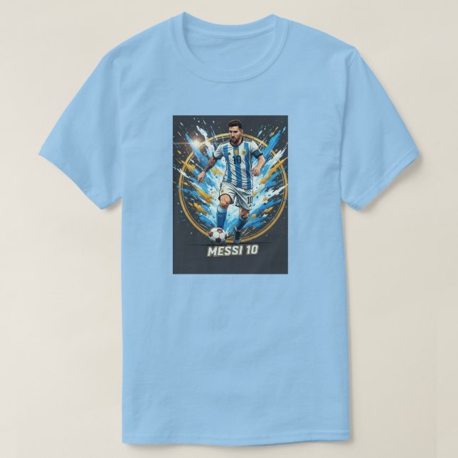 Messi Inspirerat Grafiskt T-Shirt (Design framsida)