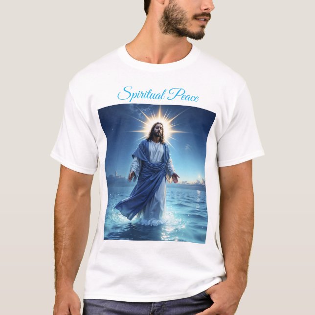 Messiah Jesus Kristus skonst för frid T Shirt (Framsida)