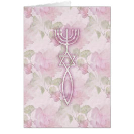 Messianic försegla blommigten hälsningskort