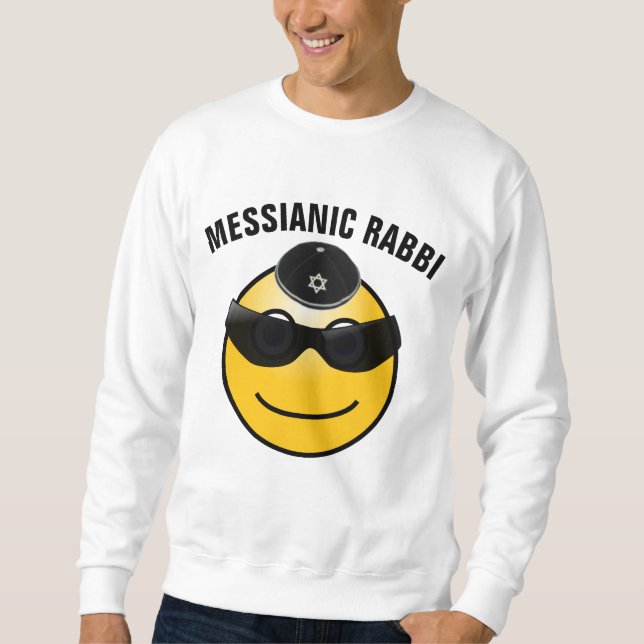 Messianic Jewish Rabbi T-shirts Lång Ärmad Tröja (Framsida)