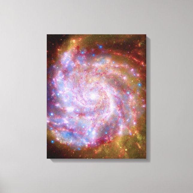 Messier 101 Spiralgalaxen - Hubble-teleskopets fot Canvastryck (Framsida)