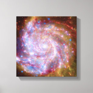 Messier 101 Spiralgalaxen - Hubble-teleskopets fot Canvastryck