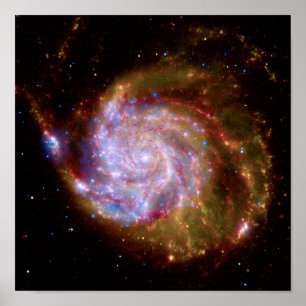 Messier 101 Spiralgalaxen - Hubble-teleskopets fot Poster