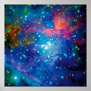 Messier 42 Orion Nebula Infriro ESO Space Photo Poster