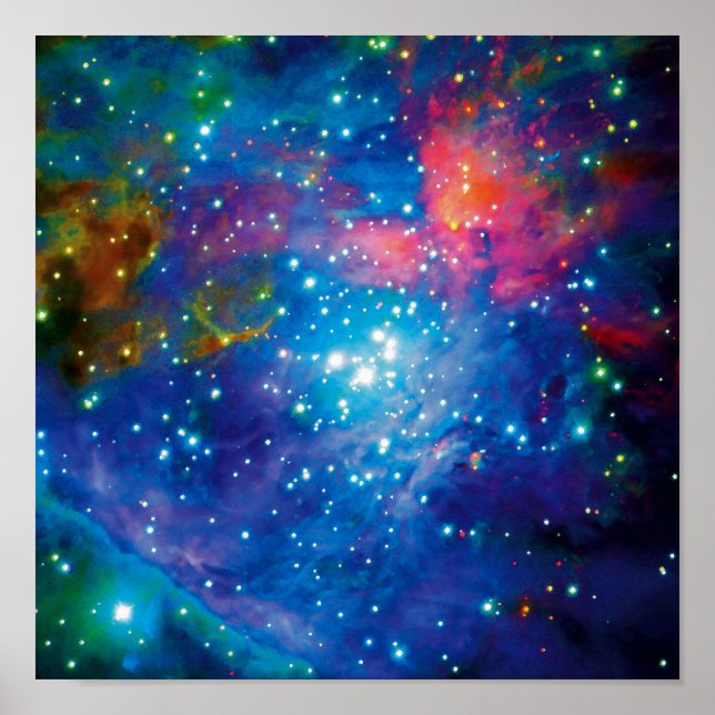 Messier 42 Orion Nebula Infriro ESO Space Photo Poster (Framsidan)
