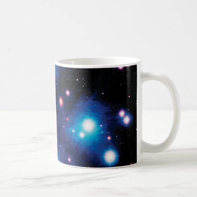 Messier 45 Plejaderna Stjärnhop NASA Rymdfoto Kaffemugg (Höger)
