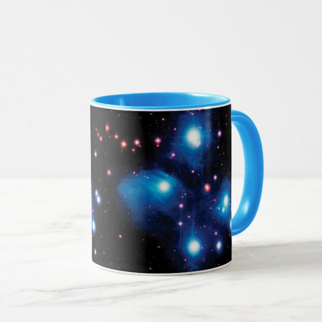 Messier 45 Plejaderna Stjärnhop NASA Rymdfoto Mugg (Framsida höger)