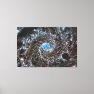 Messier 74 (M74) Galaxy 628 NGC MIRI JWST Canvastryck