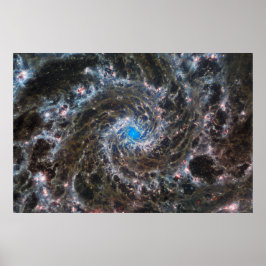 Messier 74 (M74) Galaxy | 628 NGC | MIRI | JWST Poster