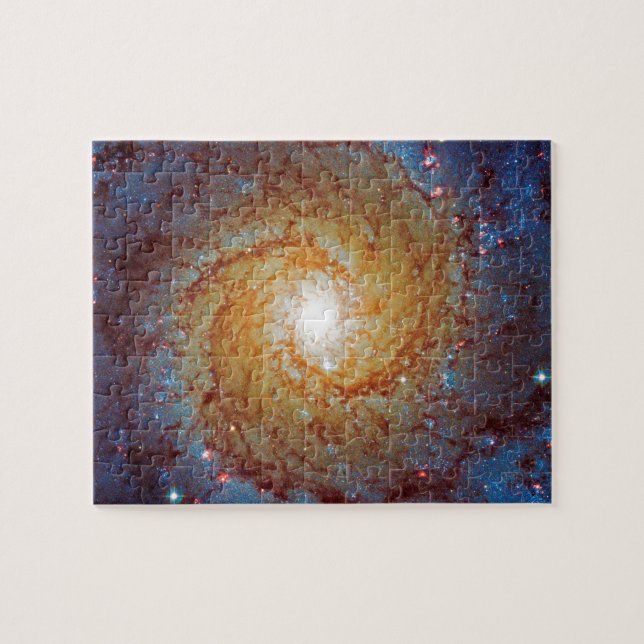 Messier 74 Spiralgalax Foto från yttre rymden Pussel (Horisontell)