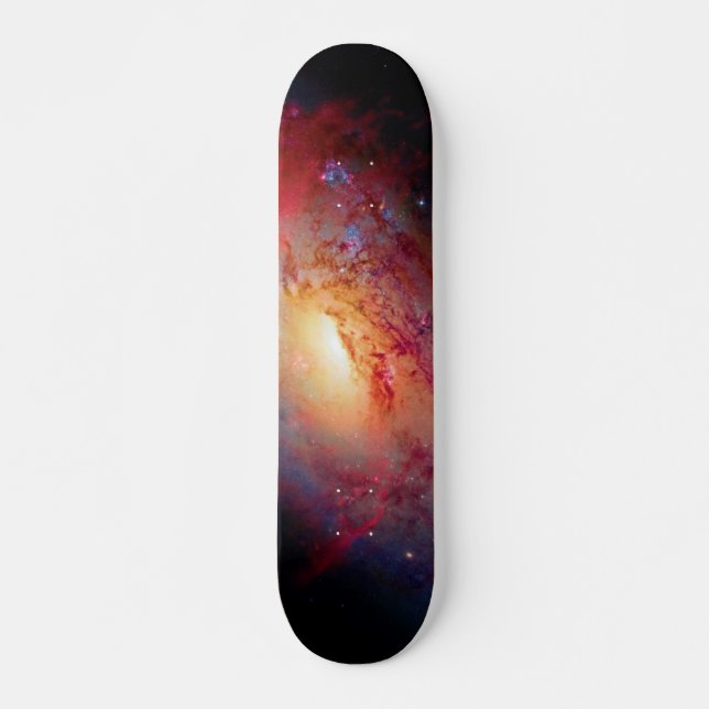 Messier M106 Spiralgalaxen Rymdfoto Mini Skateboard Bräda 18,5 Cm (Framsida)