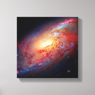 Messier M106 Spiralgalaxen Rymdfotografi Canvastryck