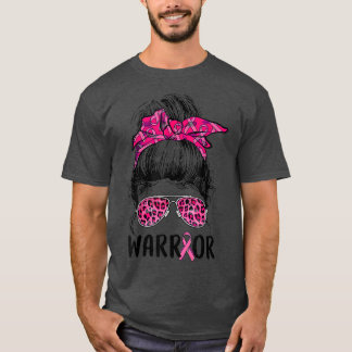 Messin bun glasögon bära rosa krigare bröstcancer t shirt