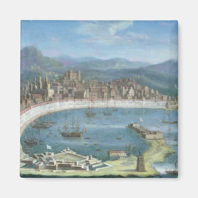 Messina - en panoramisk vy över porten magnet (Framsidan)