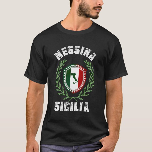 Messina Sicilia Vacation Messina Sicily T Shirt (Framsida)