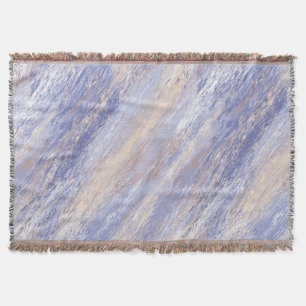 Messy Abstrakt Blue- och Beige Paint Strokes Filt