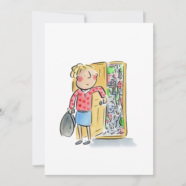 Messy Bedroom Inbjudningar (Framsida)